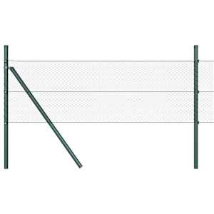vidaXL Keenutatud aiaposti fikseerija 100 x 0,5 m PVC-kaetud teras