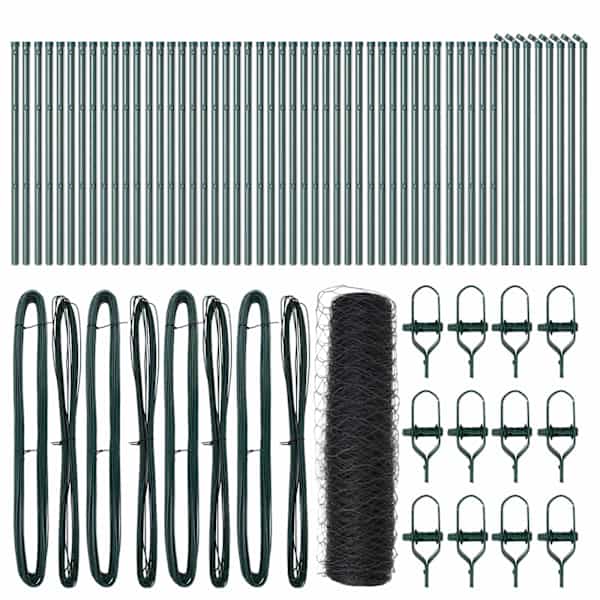 vidaXL Keenutatud aiaposti fikseerija 100 x 0,5 m PVC-kaetud teras
