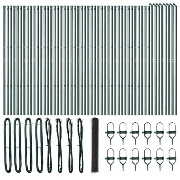 vidaXL Keenutatud aiaposti fikseerija 100 x 1,2 m PVC-kaetud teras