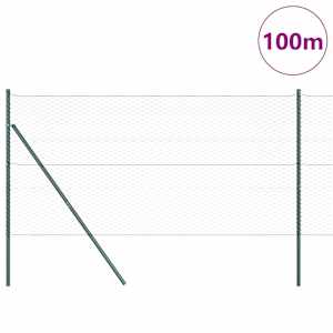 Hexagonální kotvení plotu 100 x 1,2 m Ocel potažená PVC Šedá - obrázek 3
