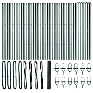 vidaXL Keenutatud aiaposti fikseerija 100 x 1,4 m PVC-kaetud teras