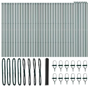 vidaXL Keenutatud aiaposti fikseerija 100 x 1,4 m PVC-kaetud teras