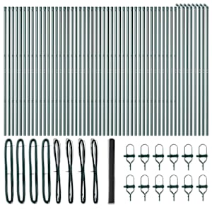 vidaXL Keenutatud aiaposti fikseerija 100 x 1,5 m PVC-kaetud teras