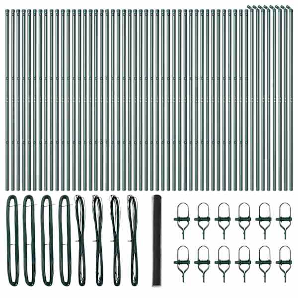 vidaXL Keenutatud aiaposti fikseerija 100 x 1,5 m PVC-kaetud teras