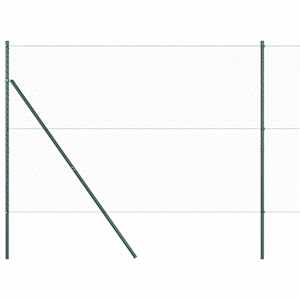 Steber ograje. Siva 100 x 1,6 m (25 mm mreža) Jeklo in PVC