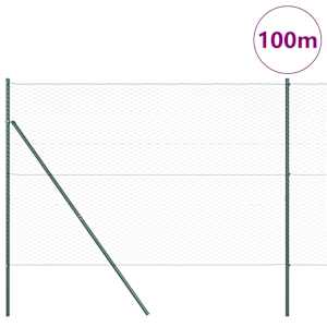 Hexagonální kotvení plotu 100 x 1,6 m Ocel potažená PVC Šedá - obrázek 2