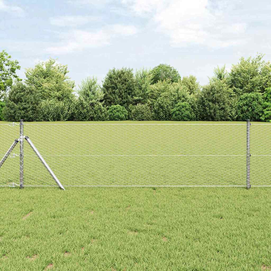 Kuusnurkne aed 0.6x10 m galvaanitud teras