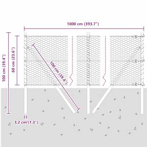 Venkovní šestiúhelníkový plot s upevněním do země 10 x 0,6 m - obrázek 13