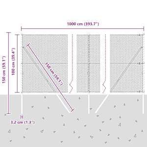 Venkovní šestiúhelníkový plot s upevněním do země 10 x 1 m - obrázek 13
