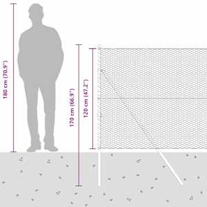 Venkovní šestiúhelníkový plot s upevněním do země 10 x 1,2 m - obrázek 15