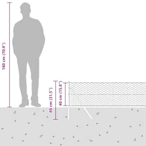 Venkovní šestiúhelníkový plot s upevněním do země 25 x 0,4 m - obrázek 15