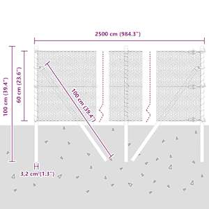 Plotový sloupek. Stříbrná 25 x 0,6 m (13 mm síť) Ocel - obrázek 13