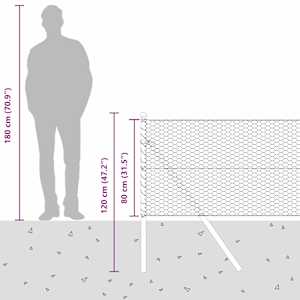Venkovní šestiúhelníkový plot s upevněním do země 25 x 0,8 m - obrázek 15