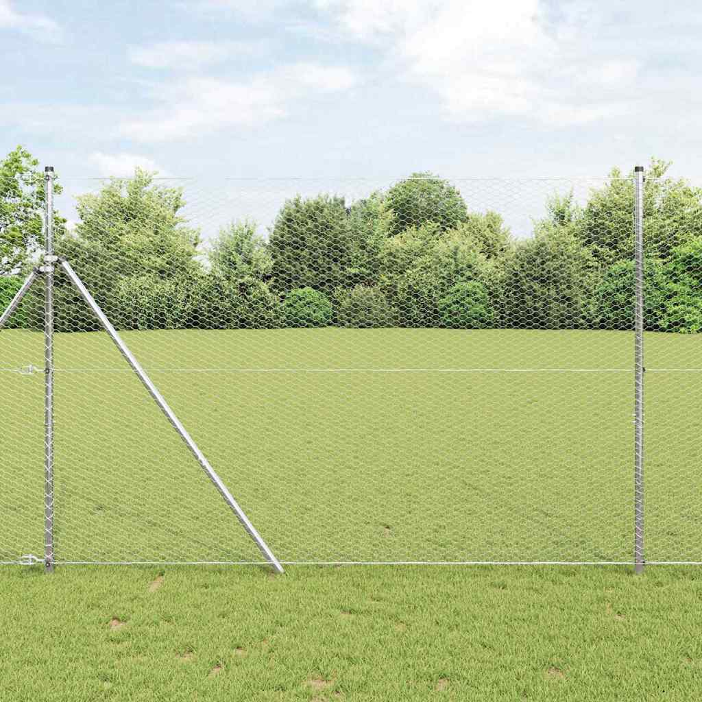 Hegn Sæt Sæt af 2 Galvaniseret stål 25 x 1,5 m Holdbart