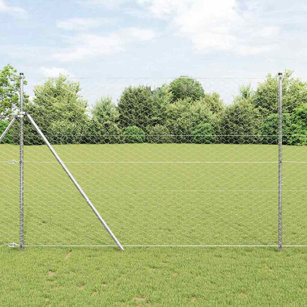 Hegn Sæt Sæt af 2 Galvaniseret stål 25 x 1,5 m Holdbar