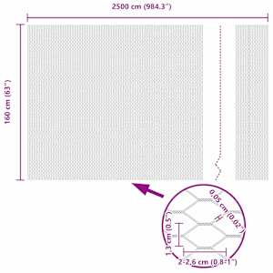 Venkovní šestiúhelníkový plot s upevněním do země 25 x 1,6 m - obrázek 14