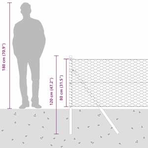Venkovní šestiúhelníkový plot s upevněním do země 50 x 0,8 m - obrázek 15