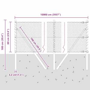 Venkovní šestiúhelníkový plot s upevněním do země 100 x 0,6 m - obrázek 13