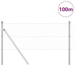 Plotový sloupek. Stříbrná 100 x 0,6 m (50 mm síť) Ocel - obrázek 3