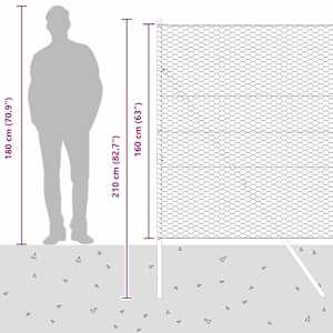 Venkovní šestiúhelníkový plot s upevněním do země 100 x 1,6 m - obrázek 15