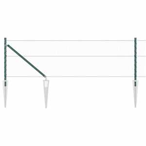 vidaXL Kuusnurkne aed koos posti 10 x 0,8 m PVC-kaetud teras Roheline