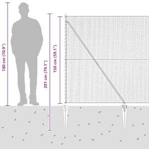 Hexagonální plot s podpěrou 10 x 1,5 m Ocel potažená PVC Zelená - obrázek 16