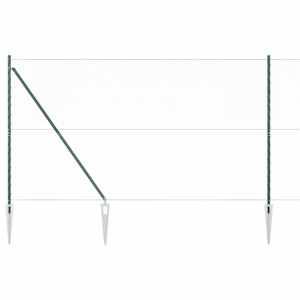 vidaXL Kuusnurkne aed koos posti 10 x 1,5 m PVC-kaetud teras Roheline
