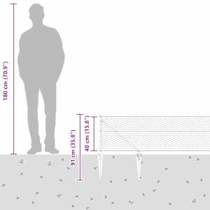 Hexagonální plot s podpěrou 25 x 0,4 m Ocel potažená PVC Zelená - obrázek 16