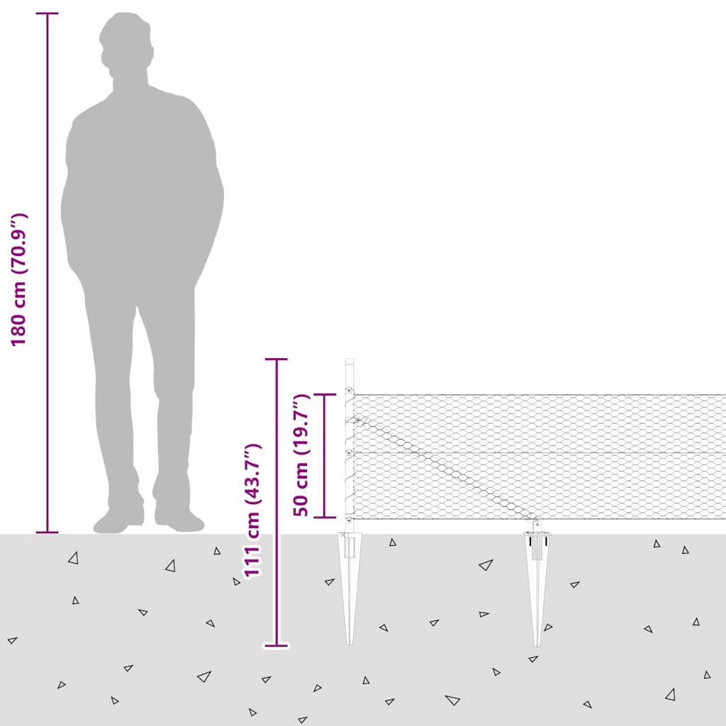 Plotový sloupek. Zelená 25 x 0,5 m (27 mm pletivo) Ocel - obrázek 16