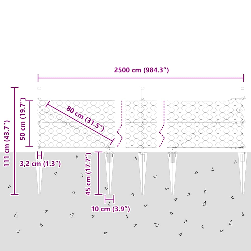 Plotový sloupek. Zelená 25 x 0,5 m (síťka 50 mm) Ocel - obrázek 14