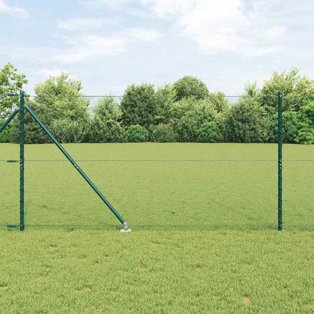 súprava oplotenia 2 kusy Zelená Kov, Plast 25 x 1,2 m Trvácne 3353098