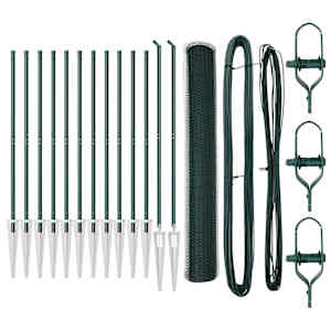 vidaXL Kuusnurkne aed koos posti 25 x 1,2 m PVC-kaetud teras Roheline