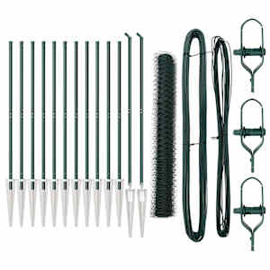 vidaXL Kuusnurkne aed koos posti 25 x 1,2 m PVC-kaetud teras Roheline