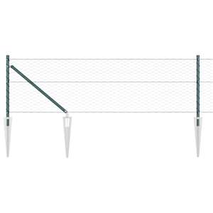 Hexagonální plot s podpěrou 50 x 0,8 m Ocel potažená PVC Zelená - obrázek 7
