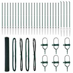 vidaXL Kuusnurkne aed koos posti 50 x 1,4 m PVC-kaetud teras Roheline