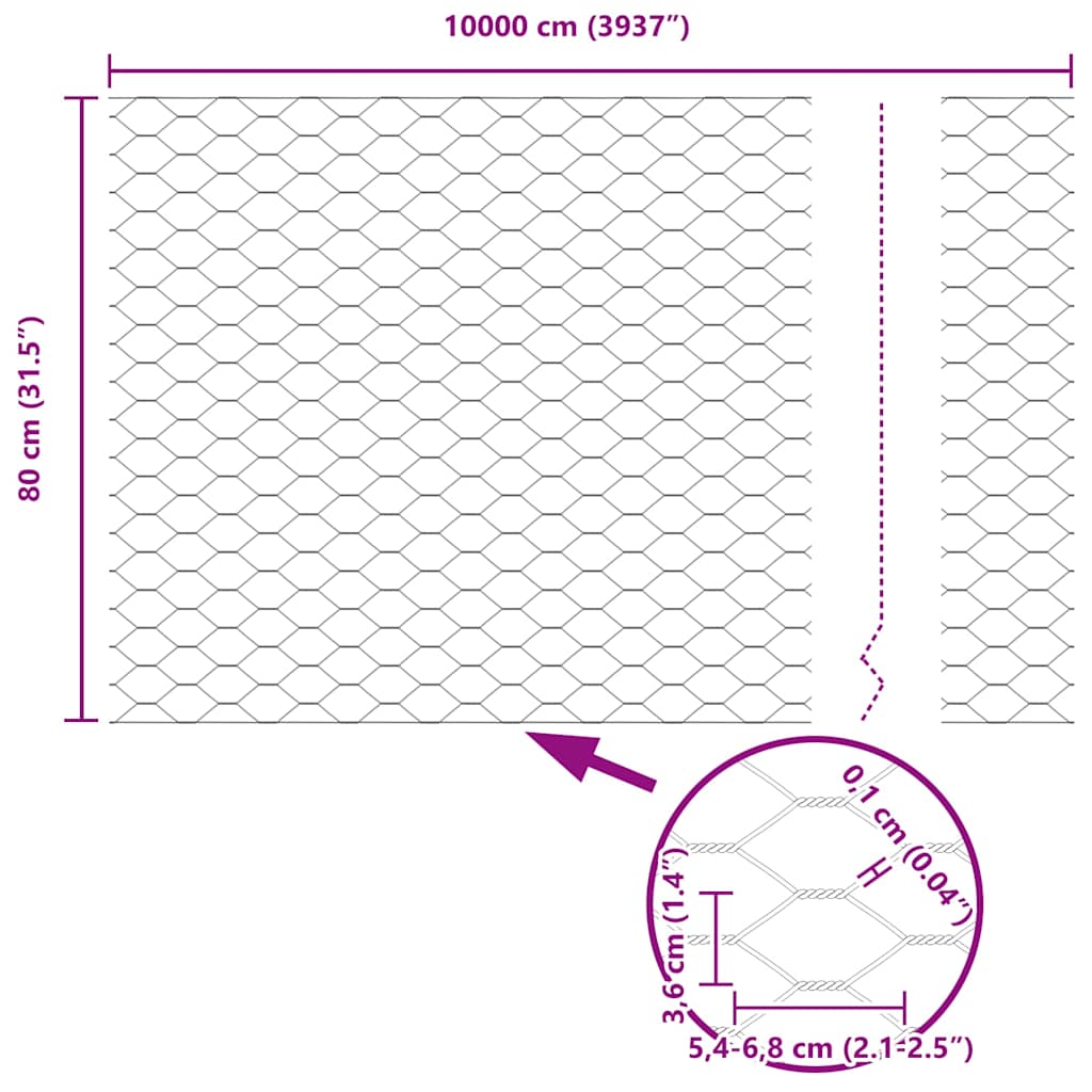 Plotový sloupek. Zelená 100 x 0,8 m (síť 36 mm) Ocel a PVC - obrázek 15