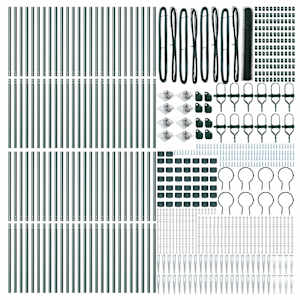 Hexagonální plot s podpěrou 100 x 1,4 m Ocel potažená PVC - obrázek 5