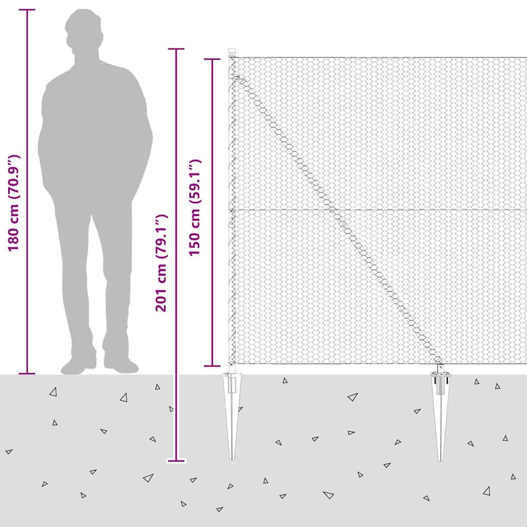 Plotový sloupek. Zelená 100 x 1,5 m (25 mm ok) Ocel a PVC - obrázek 16