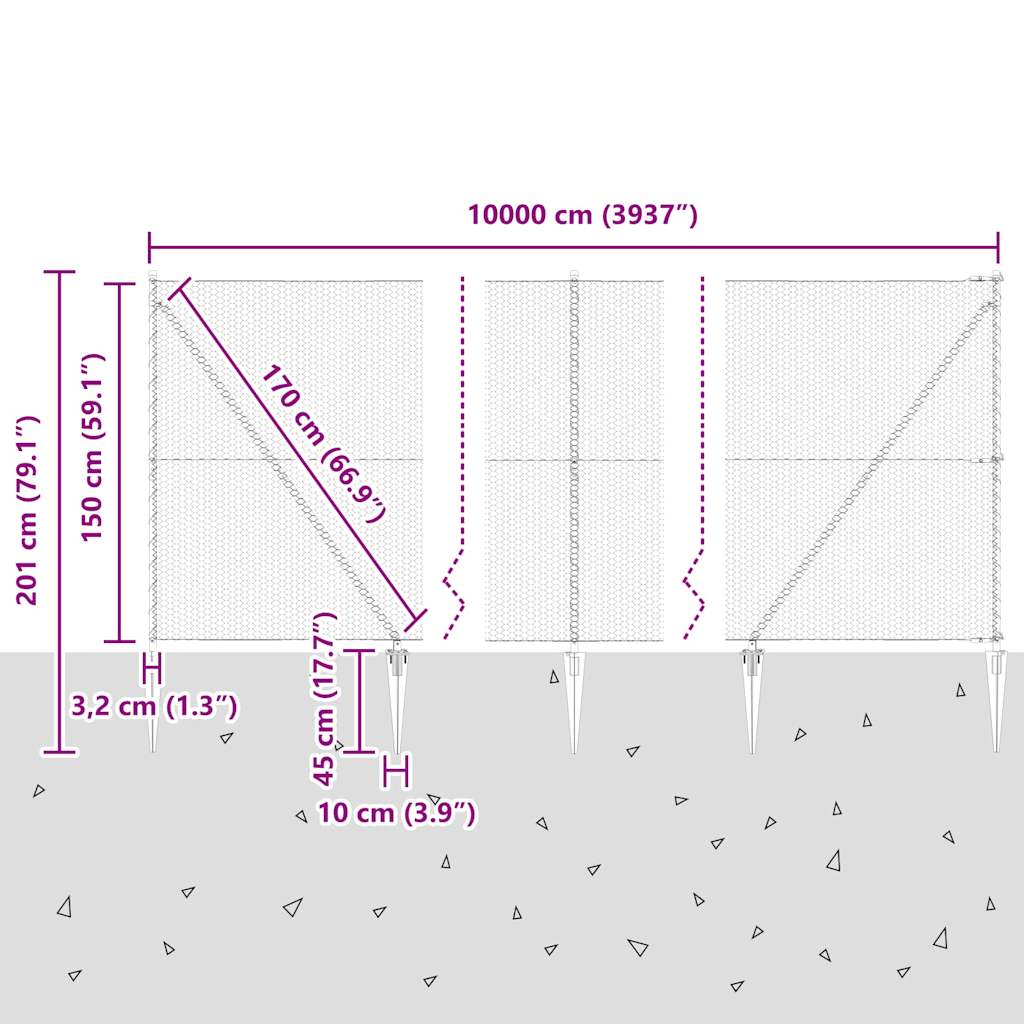 Plotový sloupek. Zelená 100 x 1,5 m (25 mm ok) Ocel a PVC - obrázek 14