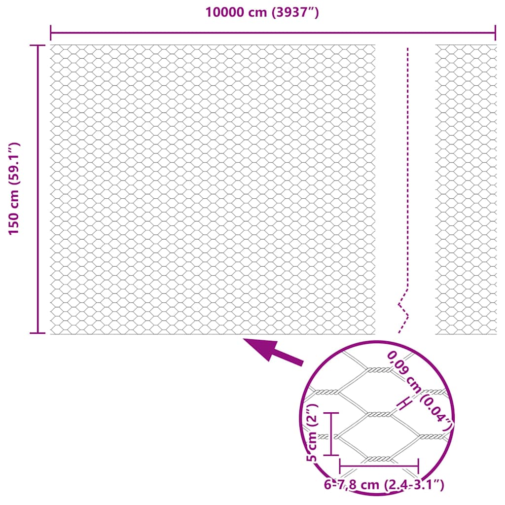 Plotový sloupek. Zelená 100 x 1,5 m (50 mm síť) Ocel a PVC - obrázek 15
