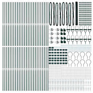 Hexagonální plot s podpěrou 100 x 1,6 m Ocel potažená PVC - obrázek 5