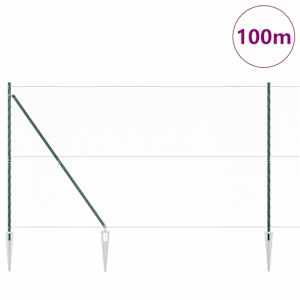Hexagonální plot s podpěrou 100 x 1,6 m Ocel potažená PVC - obrázek 3