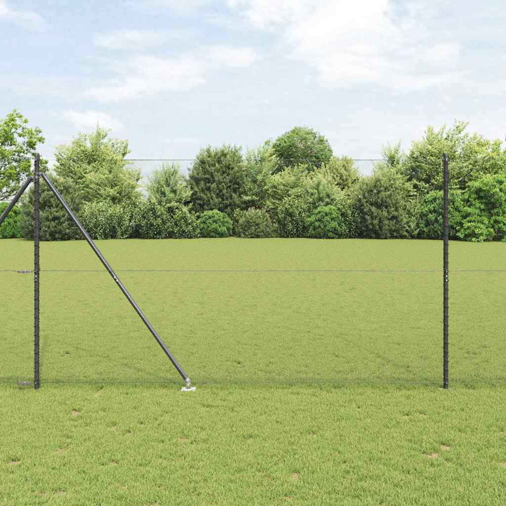 Hegnsæt Sæt med 2 Grå Metal 25 x 1,5 m Slidstærk