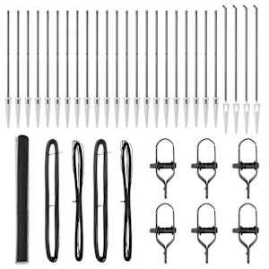 Steber ograje. Siva 50 x 1,6 m (25 mm mreža) Jeklo in PVC