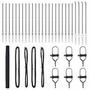 Steber ograje. Siva 50 x 1,6 m (36 mm mreža) Jeklo in PVC