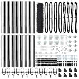 vidaXL Kuusnurkne aed koos posti 100 x 0,5 m PVC-kaetud teras Hall