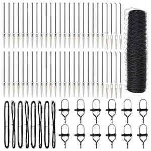 Steber ograje. Siva 100 x 0,5 m (50 mm mreža) Jeklo in PVC