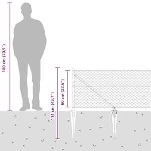 Hexagonální plot s podpěrou 10 x 0,6 m Pozinkovaná ocel - obrázek 17