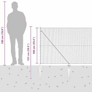 Hexagonální plot s podpěrou 10 x 1 m Pozinkovaná ocel Stříbrná - obrázek 16
