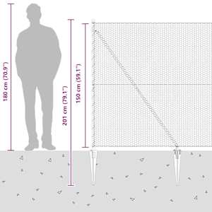 Hexagonální plot s podpěrou 10 x 1,5 m Pozinkovaná ocel - obrázek 16